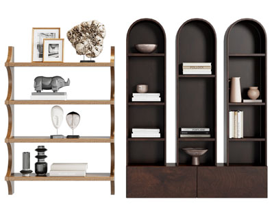 现代中古风装饰柜