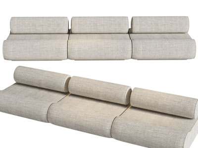 现代多人沙发3d模型 现代多人沙发