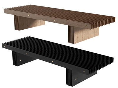 现代长方形长凳子