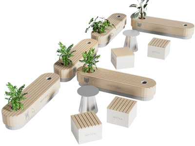 现代景观卡座商务公共椅子 长凳子