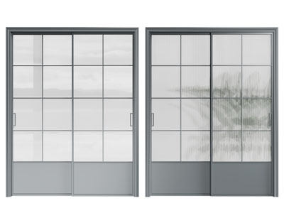 现代玻璃推拉门