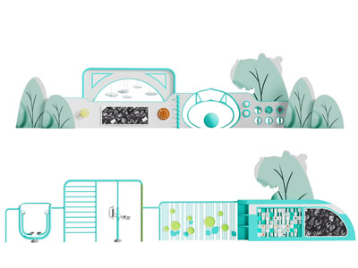 现代景观墙 亲子互动景墙3d模型 现代景观墙 亲子互动景墙