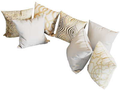 现代方形靠垫抱枕3d模型 现代方形靠垫抱枕