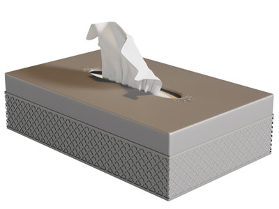 新中式抽纸盒 生活用品3d模型 新中式抽纸盒 生活用品