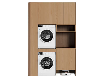 现代阳台洗衣机收纳柜
