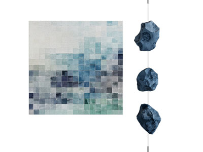 现代马赛克渐变图案的装饰挂画