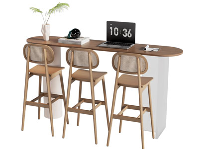 北欧吧台吧椅3d模型 北欧吧台吧椅