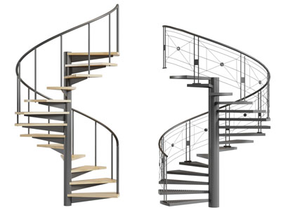 现代旋转楼梯3d模型 现代旋转楼梯