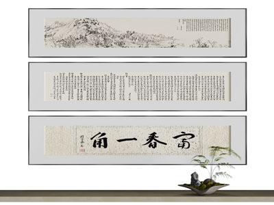 新中式装饰挂画3d模型 新中式装饰挂画