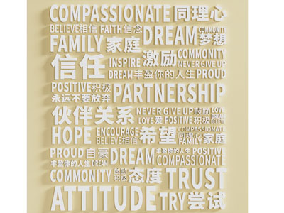 现代墙面汉字装饰挂画 立体挂画