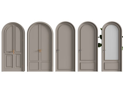 法式拱形子母门 房门 木门 平开门