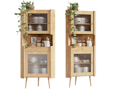 北欧实木餐边柜