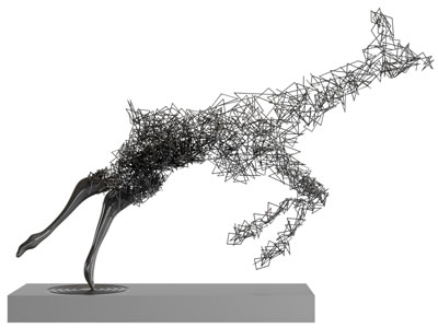 现代抽象的鹿雕塑雕刻3d模型 现代抽象的鹿雕塑雕刻