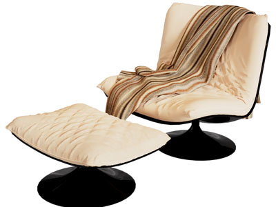 现代休闲椅子 脚踏