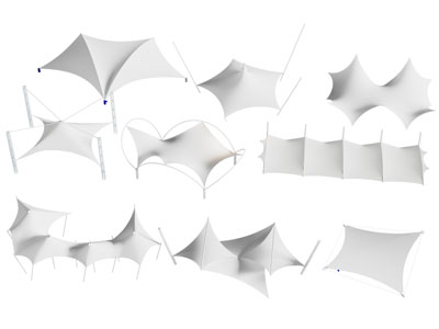 现代停车棚 张拉膜帐篷