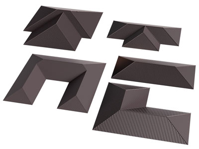 新中式瓦片屋檐 屋顶 建筑构件