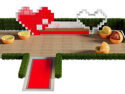 现代景观座椅 爱心座椅 网红打卡座椅