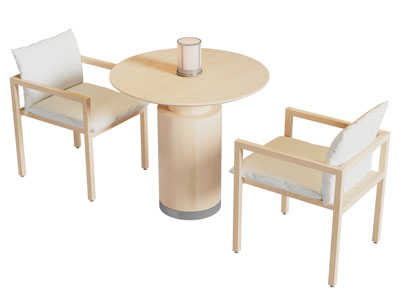 现代休闲餐桌椅组合3d模型 现代休闲餐桌椅组合