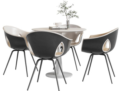 现代洽谈休闲桌椅组合3d模型 现代洽谈休闲桌椅组合