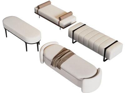 现代长方形沙发凳子