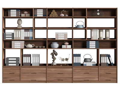 新中式实木装饰书柜