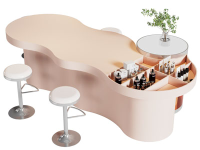 侘寂风吧台吧凳3d模型 侘寂风吧台吧凳