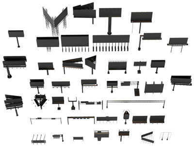 现代户外广告牌