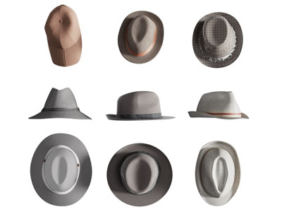 现代礼帽 棒球帽 服饰鞋帽3d模型 现代礼帽 棒球帽 服饰鞋帽