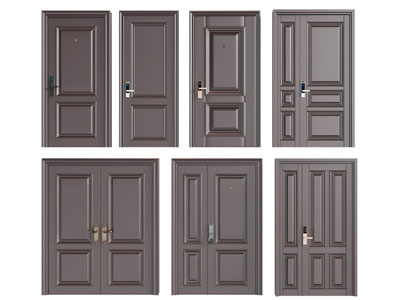 现代入户门 子母平开门 防盗门