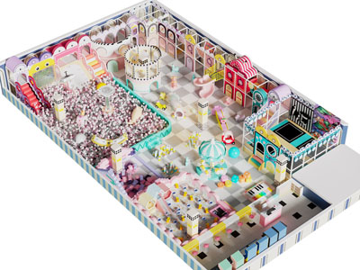 现代儿童游乐场 淘气堡3d模型 现代儿童游乐场 淘气堡