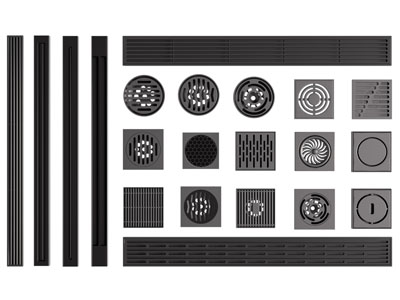 现代长方形地漏 篦子 五金件3d模型 现代长方形地漏 篦子 五金件