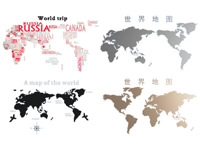 现代世界地图墙饰挂件