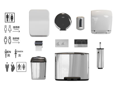 现代垃圾桶 干手机 厕纸盒 马桶刷 卫浴小件3d模型 现代垃圾桶 干手机 厕纸盒 马桶刷 卫浴小件