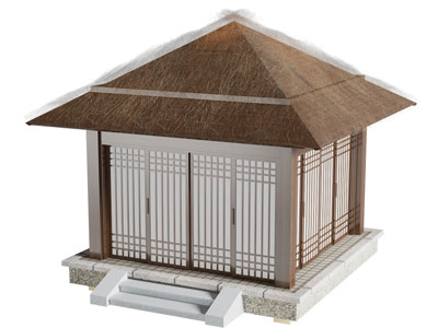 新中式茅草屋 茅草房子