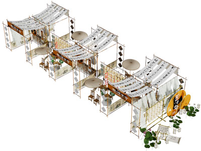 现代集市 摊位 唐宋 宋韵 国风美陈