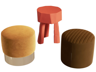 现代圆形沙发凳子 换鞋凳