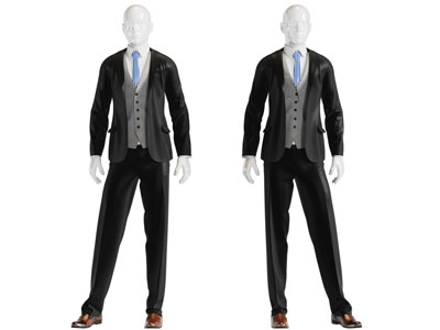 现代男士西装服装模特3d模型 现代男士西装服装模特