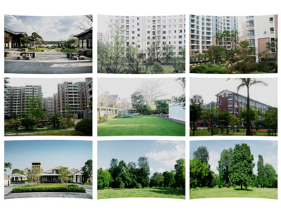 现代城市建筑风景贴纸3d模型 现代城市建筑风景贴纸