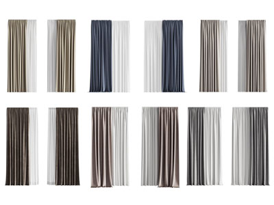 现代布艺窗帘窗纱