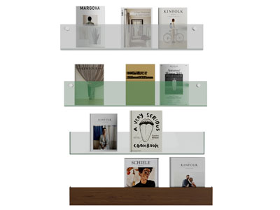 现代墙面亚克力书架