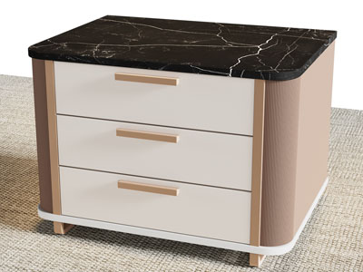 现代大理石台面的床头柜