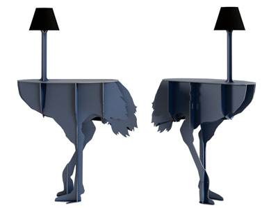 现代鸵鸟造型的收纳装饰柜