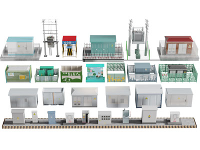 现代户外配电箱 变电站 配电站 公共设施3d模型 现代户外配电箱 变电站 配电站 公共设施