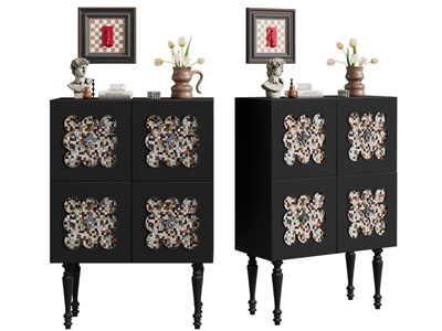 法式玄关柜 边柜3d模型 法式玄关柜 边柜