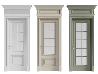 美式带门套的玻璃平开门 房门