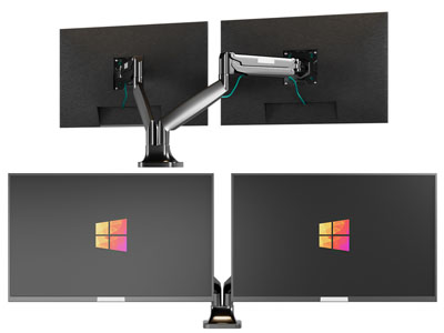 现代电脑显示器 双屏电脑显示器3d模型 现代电脑显示器 双屏电脑显示器
