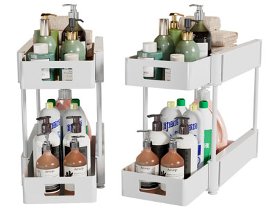 现代洗护用品置物架 卫浴小件3d模型 现代洗护用品置物架 卫浴小件