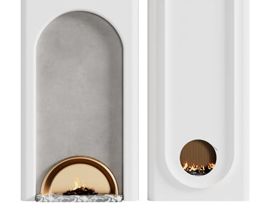 侘寂风壁炉火炉3d模型 侘寂风壁炉火炉