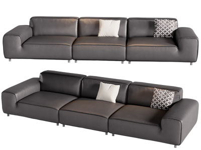 现代多人沙发3d模型 现代多人沙发