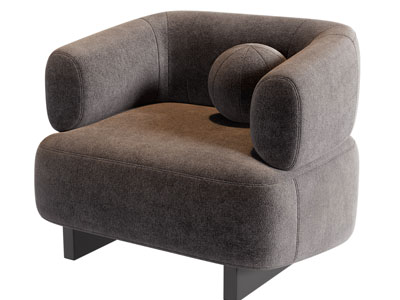 现代布艺单人沙发